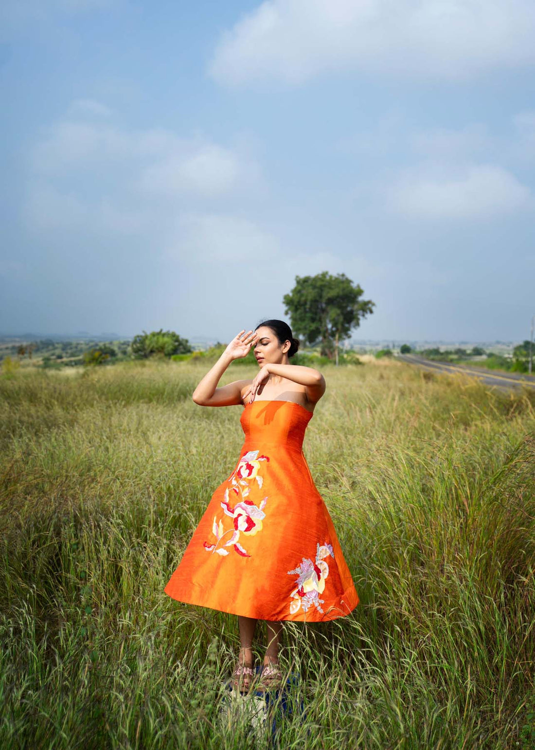 Wild flower tube dress