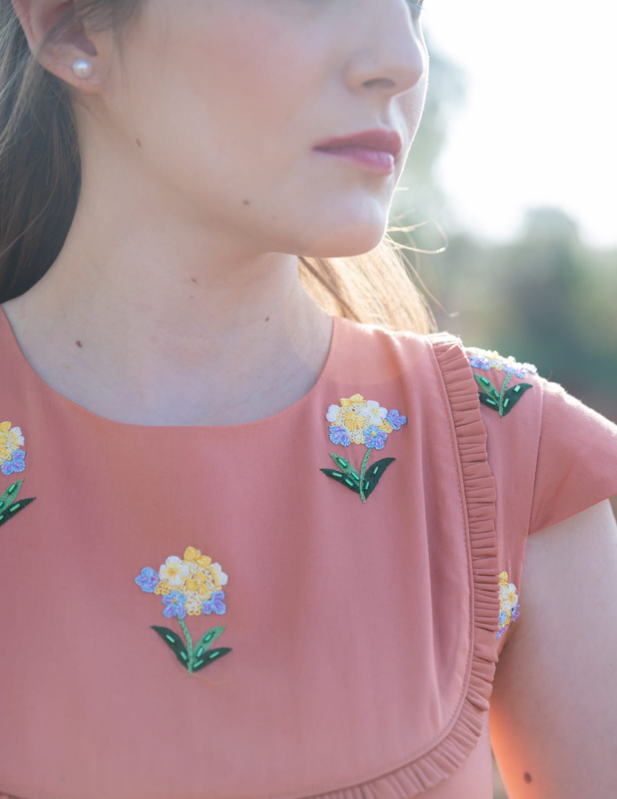 Rust fern dress