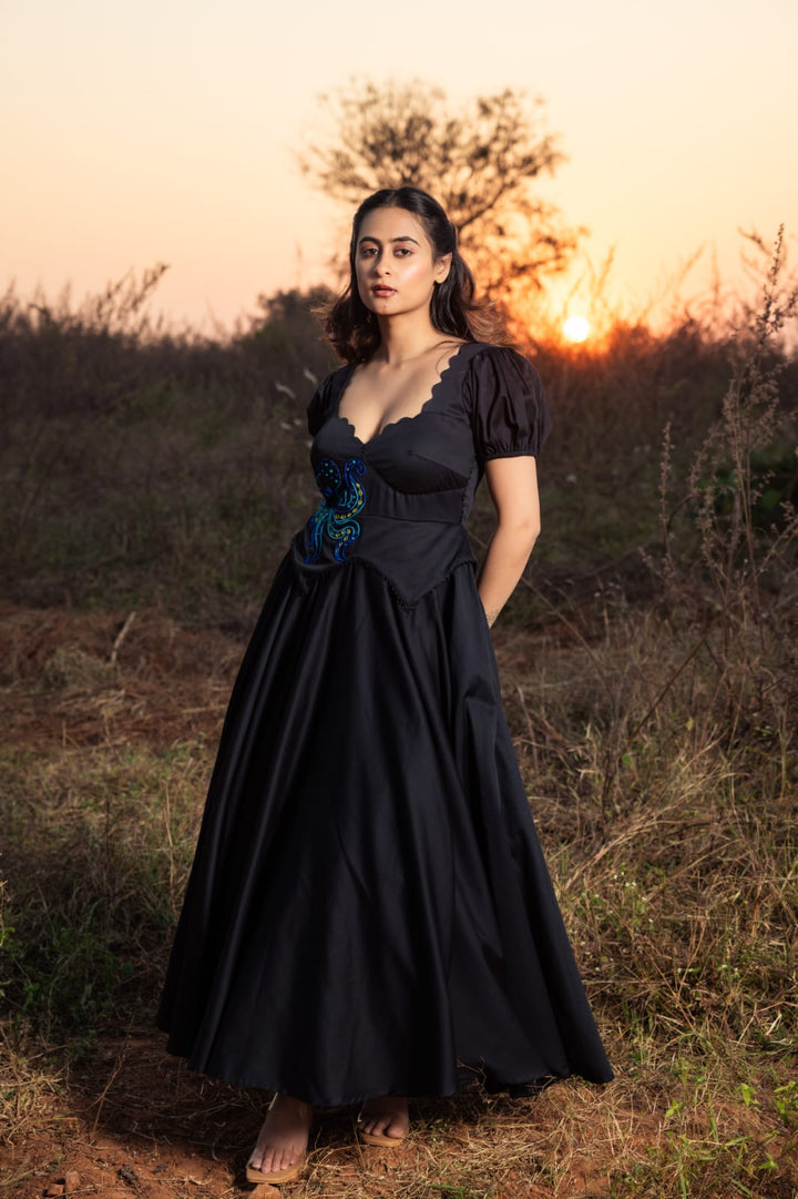 Scalloped octopus dress